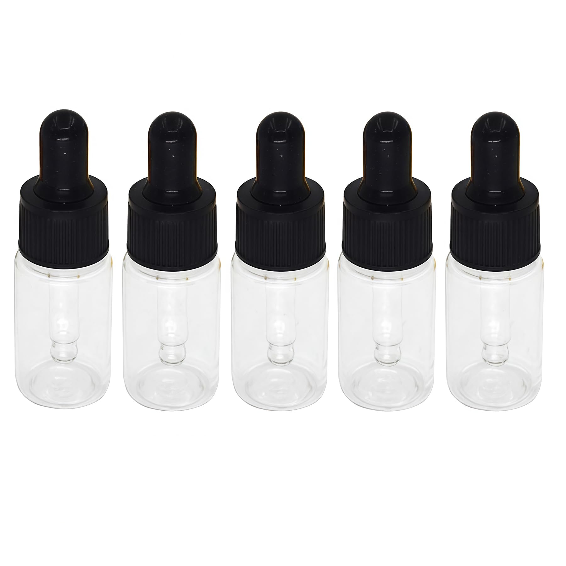 Flacon compte-gouttes verre transparent de 10 ml pour sérum pure