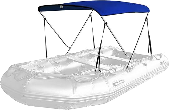 Seamander Inflatable Boat Bimini Tops,Rib Canopy Boat Top Cover 1.5mm Thickness Aluminum Tube with Mounting Hardwares