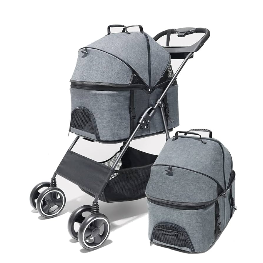 ペットカート対面式 折りたたみ 多頭2way 軽量 組立簡単 工具不要 介護用 ペットカート 対面式 折りたたみ 多頭 中型犬 小型犬 猫 2way