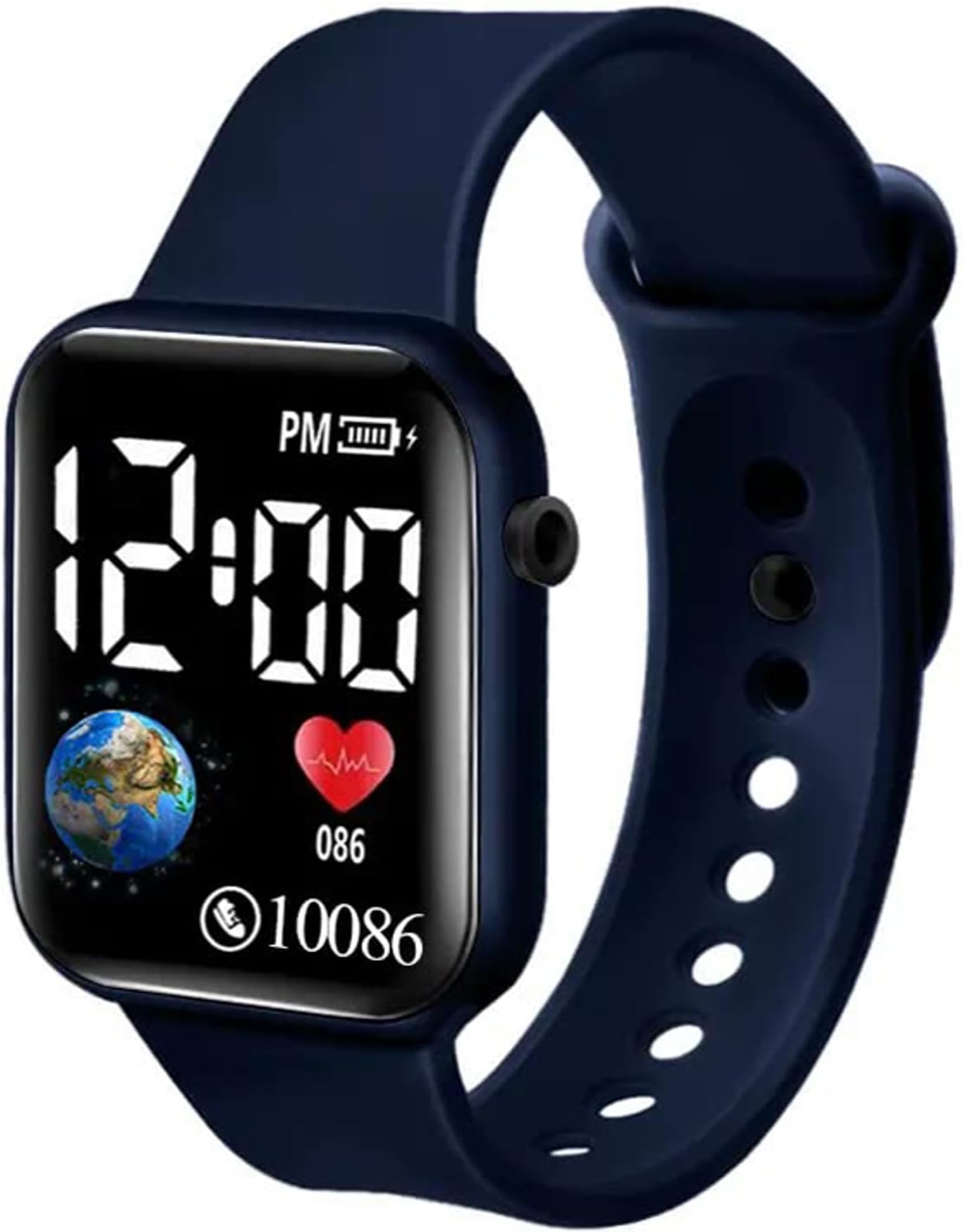 Acnos Luminous LED Display Fashionable Children's Digital Watches - Waterproof Sports Square Electronic Led Watch for Boy & Girl