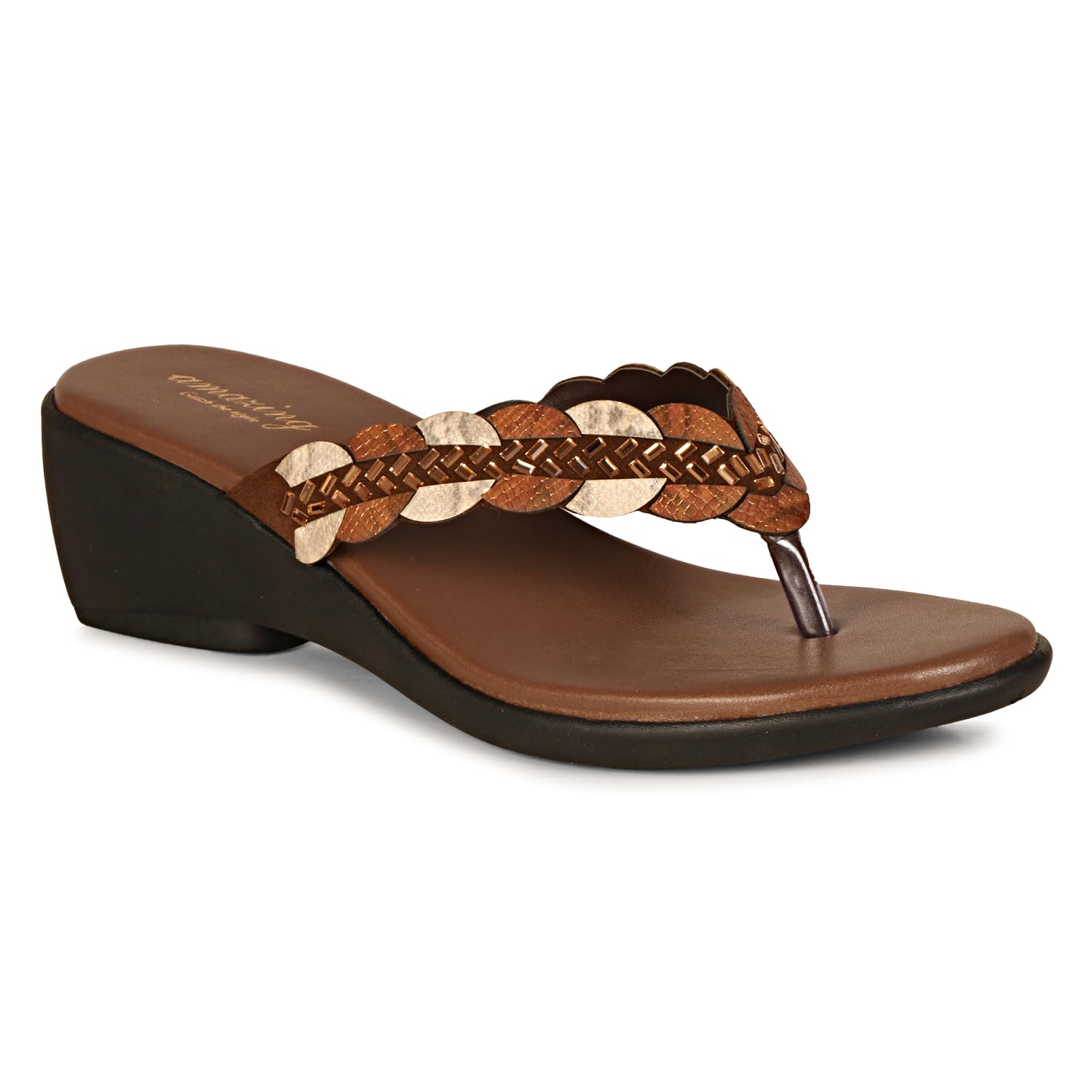 LUVFEET Womens Wedge Heels Slipper (B0D8QG95GW) Amazon Price History, Amazon Price Tracker