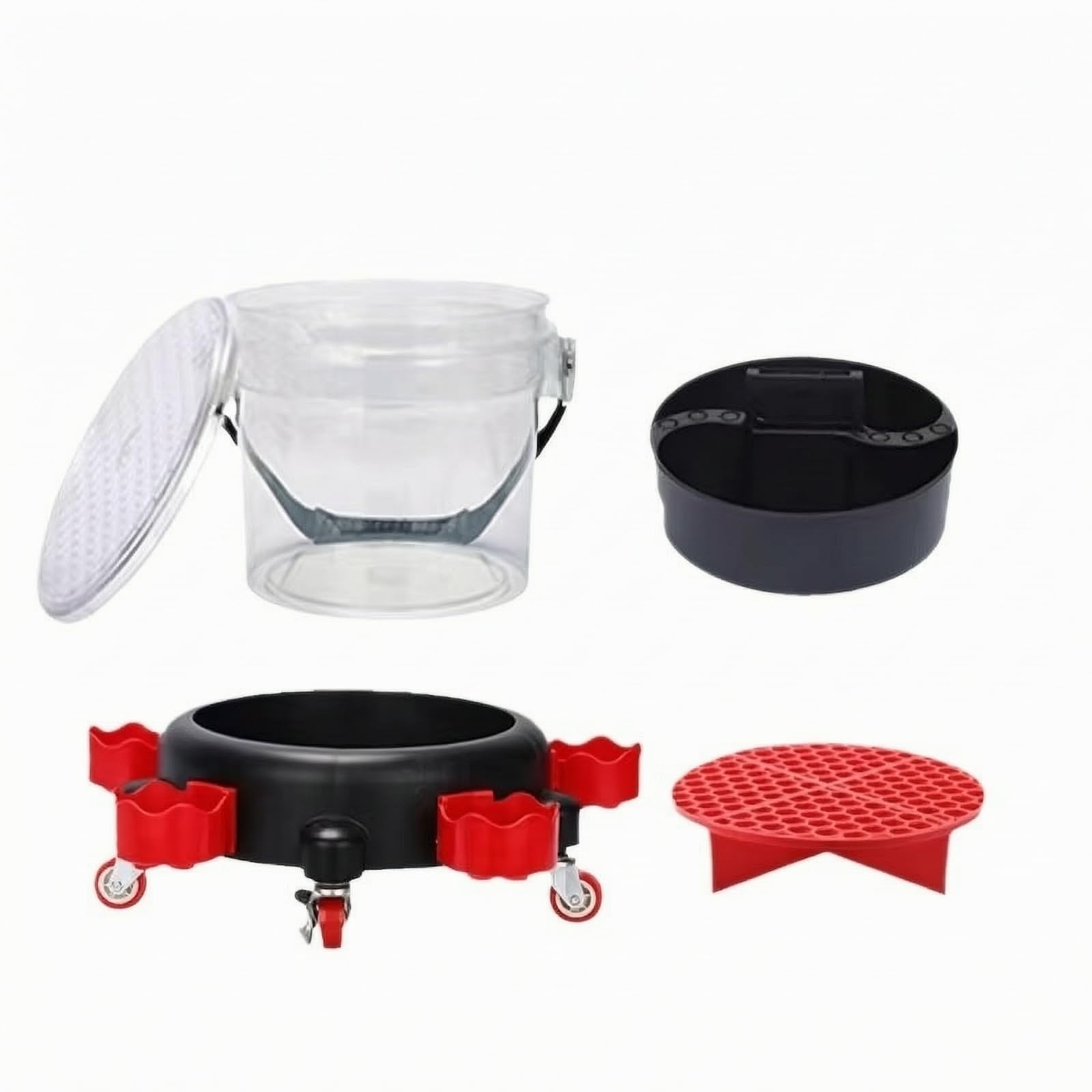 Secchio con Filtro Carrellato | Multifunzione, Secchio con Ruote e Filtro, Leggero, Contenitore, per Giardino