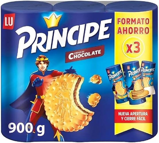 Príncipe Original Galletas Sandwich Rellenas de Crema de Chocolate con Leche Pack Ahorro 3 x 300g - 300 g (Paquete de 3)
