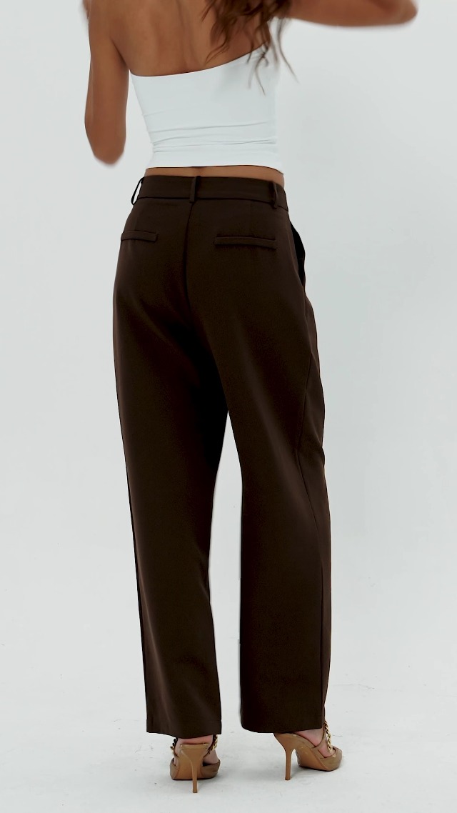 QINSEN Wide Leg Dress Pants for Women High Waisted Wrinkle Free