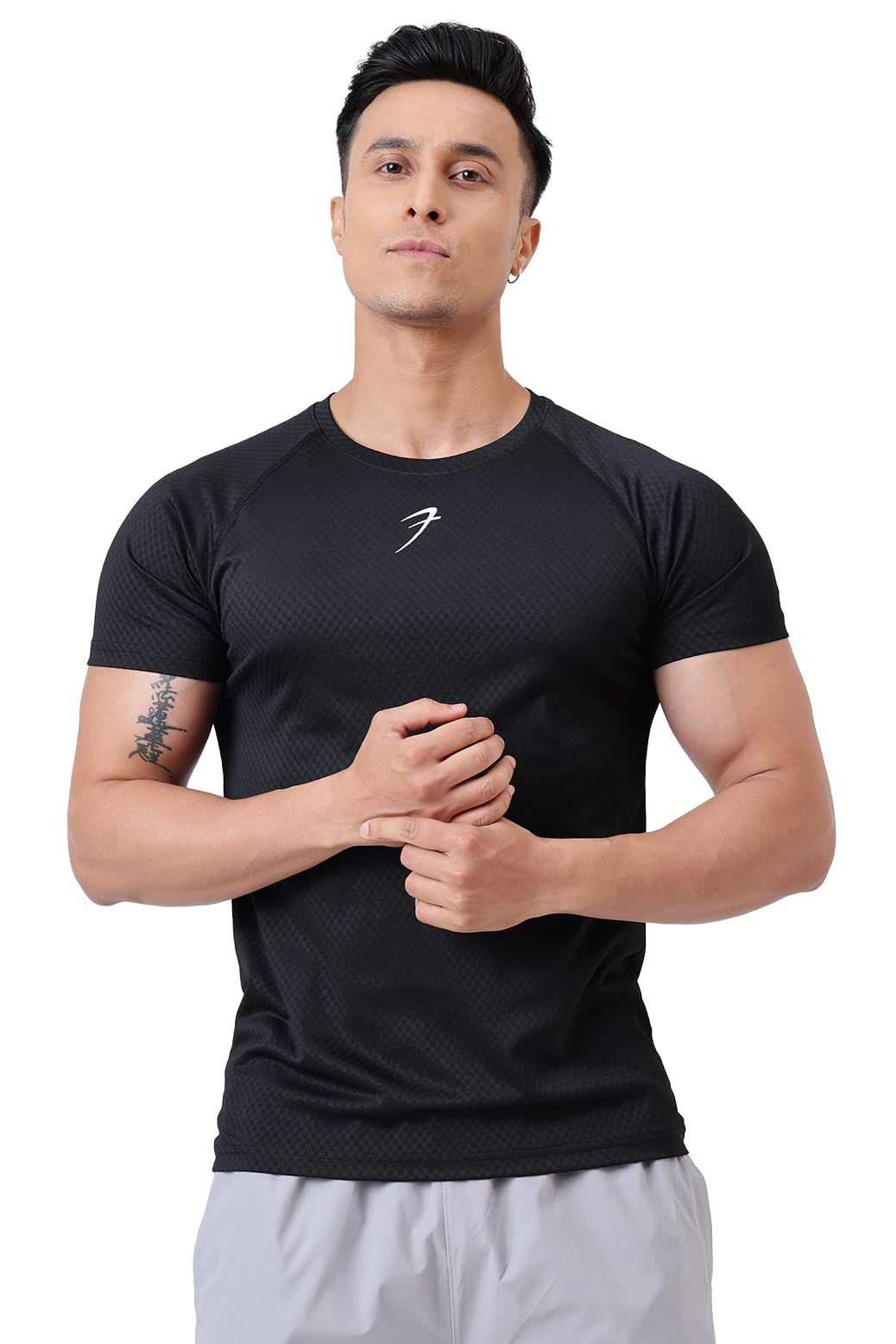 FUAARK Grain Men's Slim Fit Heavyweight Stretchable Raglan Sleeves Gym & Workout Tshirt-picture-32