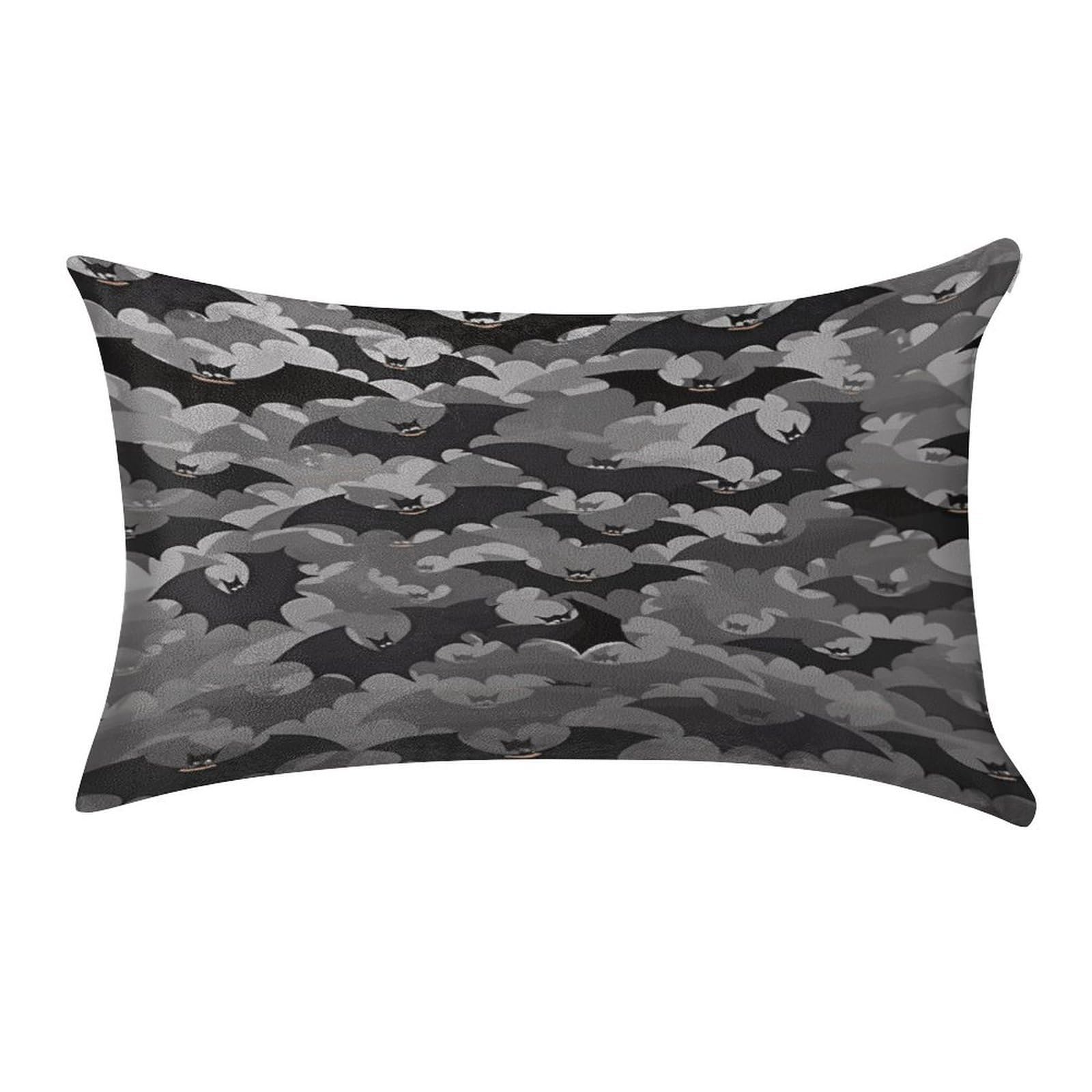 Btcowzrv Style Halloween Bats Grey Pillow Cover Pillow Case Pillowcase