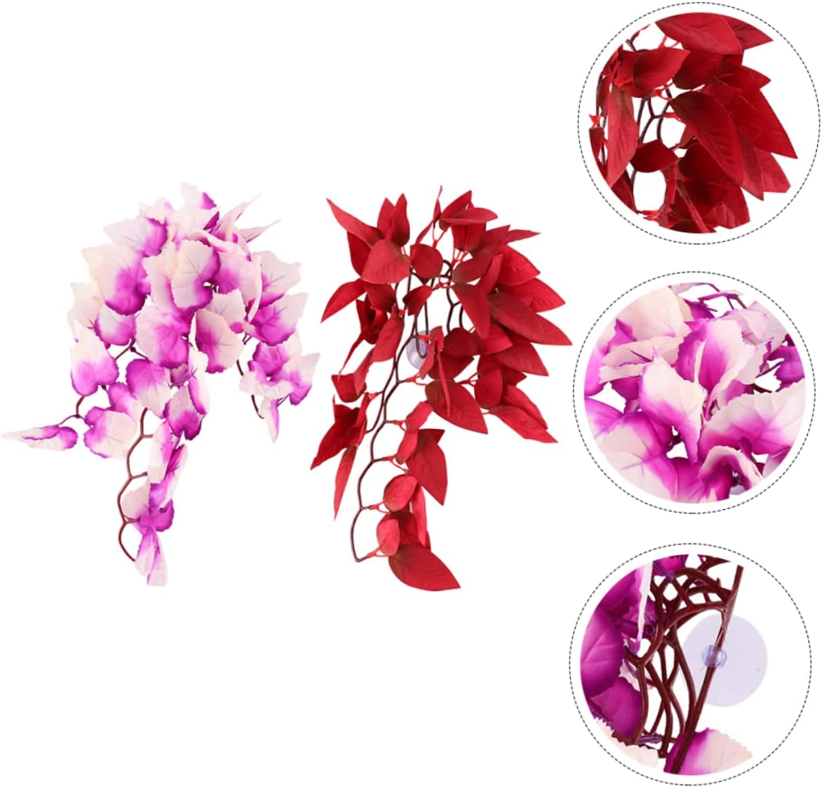 Angoily 6 Pcs Pet Landscaping Rattan Decor Reptile Accessories Household Fake Plant Delicate Terrarium