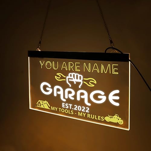 Miniatura 3 de Letrero de neón de garaje personalizado letrero LED de garaje luz de neón de garaje letrero de barra de garaje personalizado letrero de garaje para