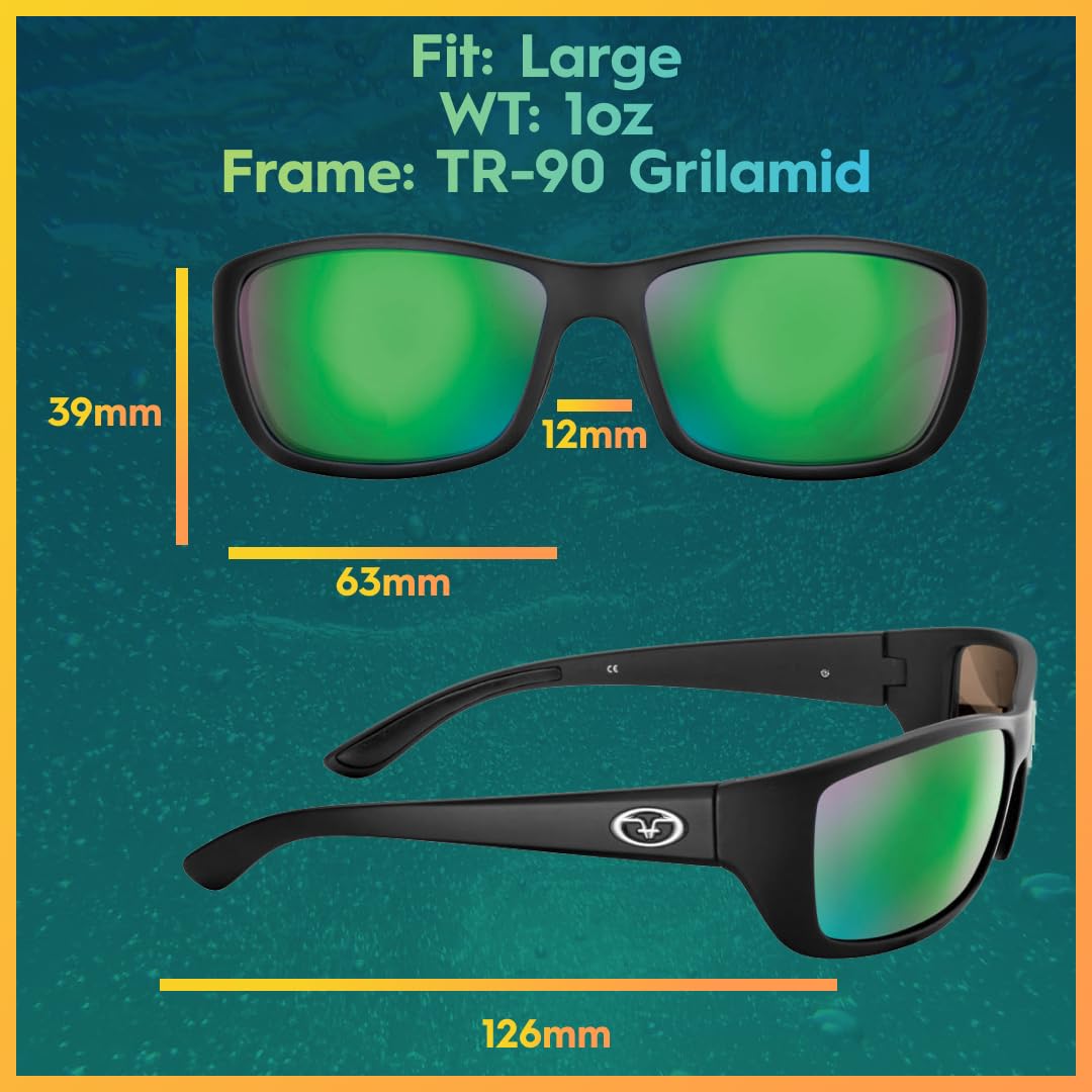 Flying Fisherman Cay Sal Polarisierte Sonnenbrille mit AcuTint UV-Blocker für Angeln und Outdoor-Sportarten
