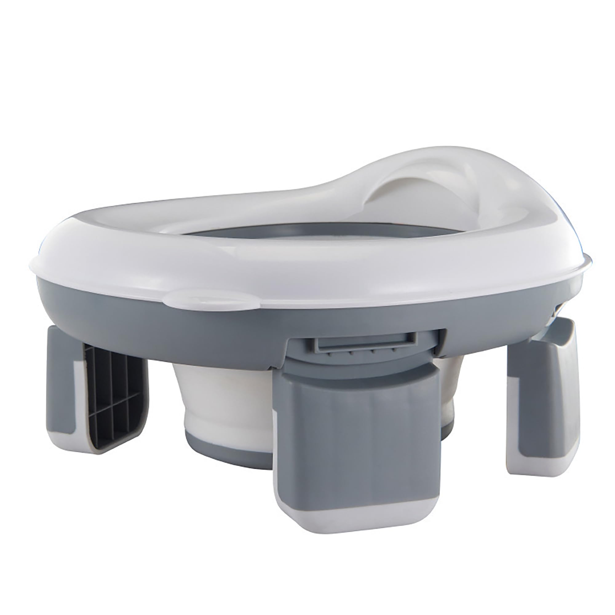 Inodoro para niños, plegable, para viajes al aire libre, cubo para orinar al bebé (gris)