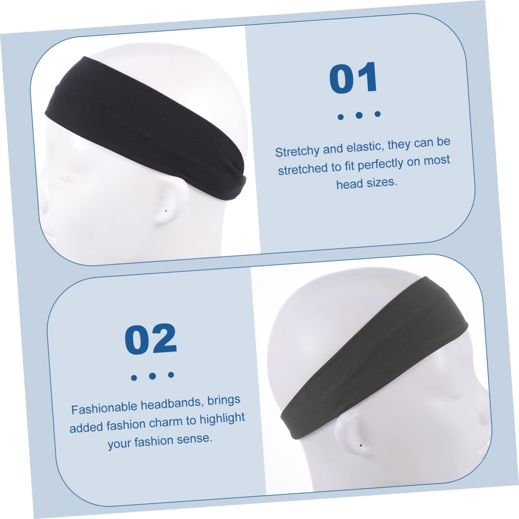 VALICLUD Sport Stirnband Atmungsaktives Sport-Stirnband Stirnbänder Für Übungen Sportliches Breites Stirnband Elastische Sport-stirnbänder Yoga-Stirnband Polyester