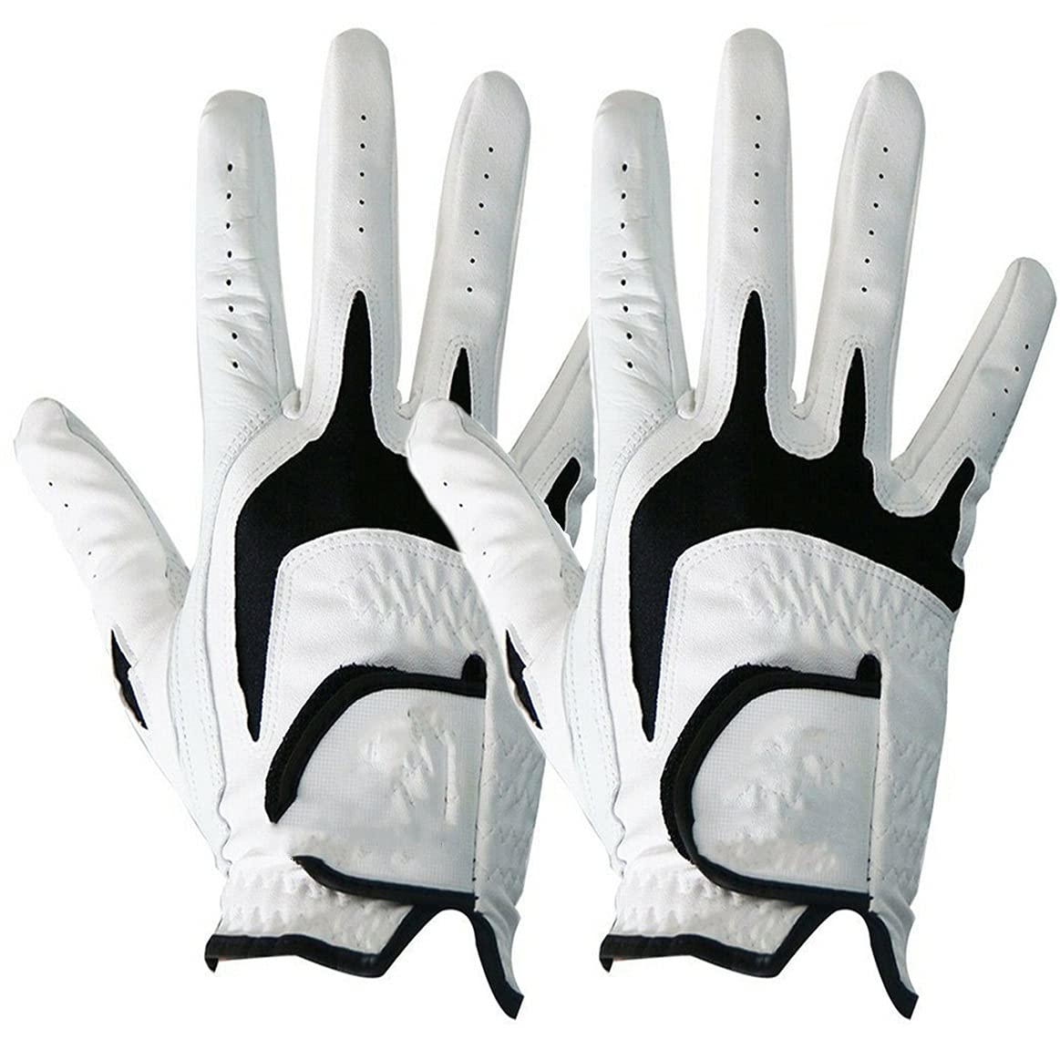 Guante Golf,Guante De Golf Izquierda Derecha Mano Guantes de Golf Hombres Cuero Todo el Tiempo Agarre Duradero Antideslizante Transpirable Suave Guante
