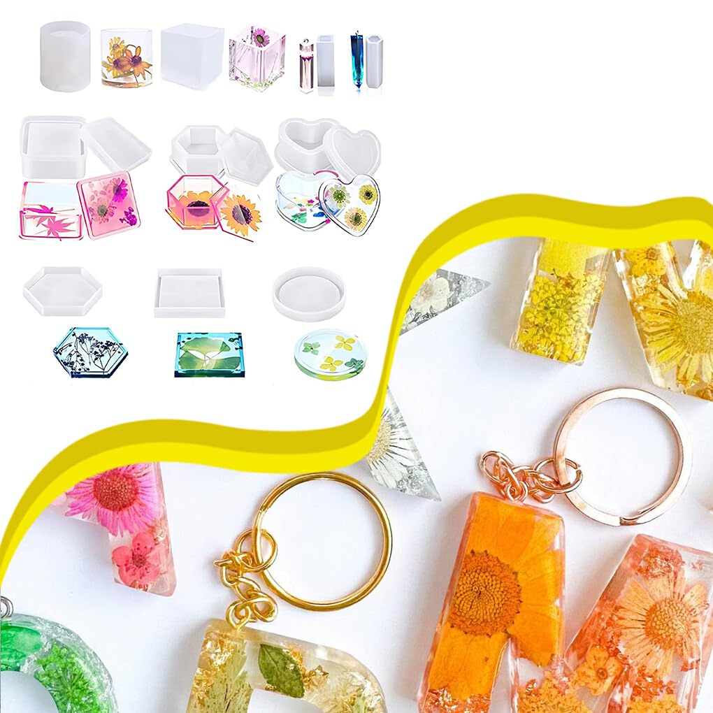 VUIUYOIES Set di stampi in Resina epossidica per scatenare la creatività e Splendidi Mestieri in Resina Kit di Strumenti per stampi in Resina per colata Fai-da-Te Facile da Usare, Un