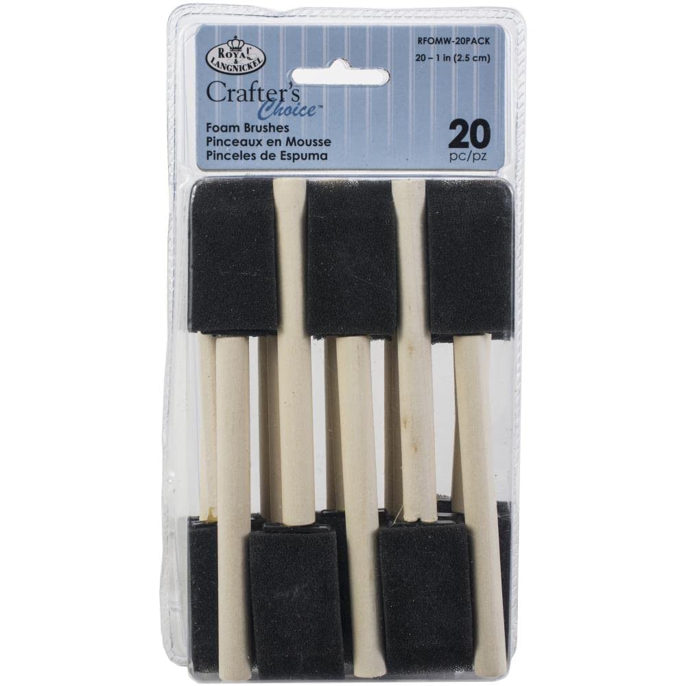 Pinceaux en mousse Royal Brush pour peinture acrylique, vernis et pochoir x4