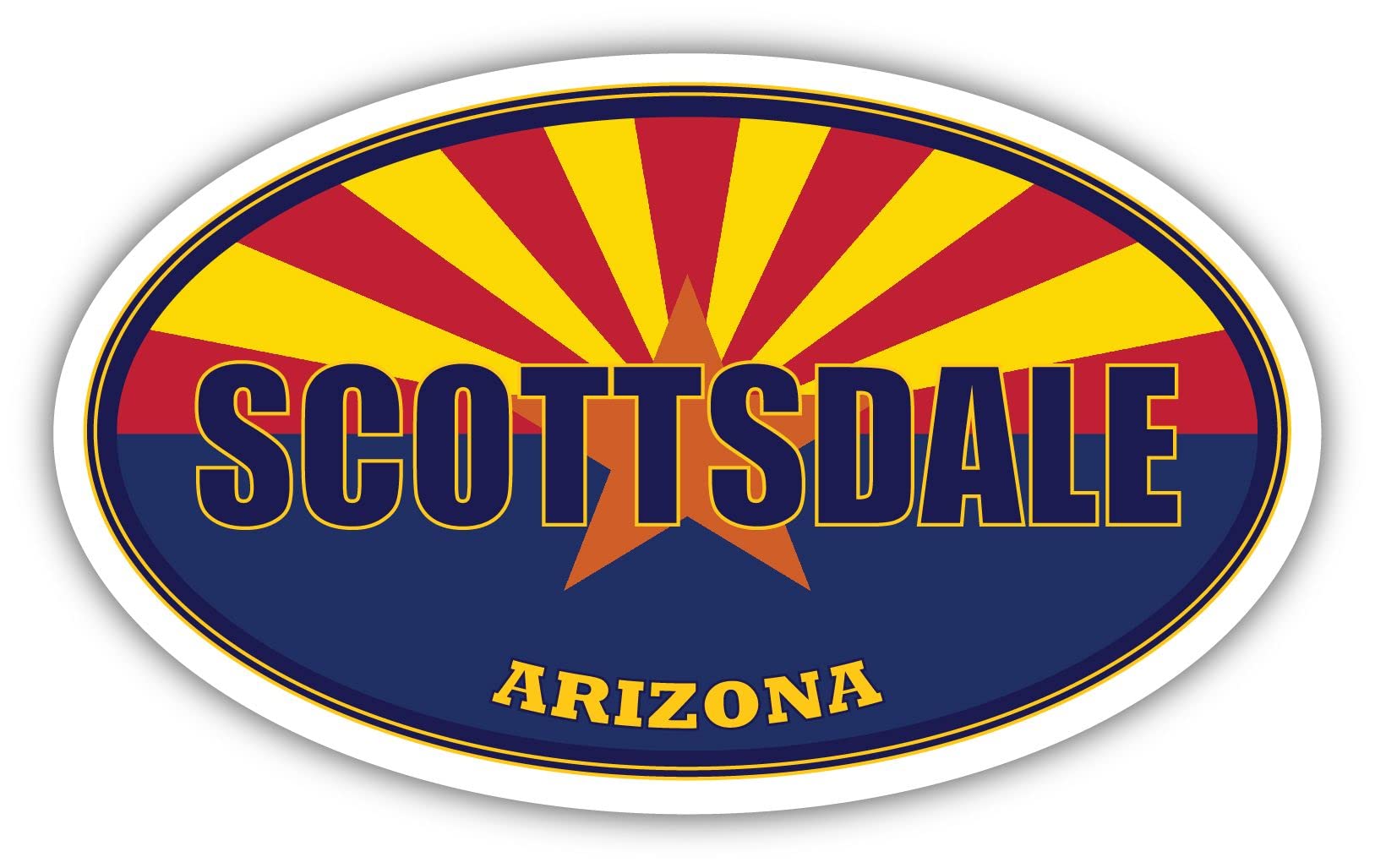 3S MOTORLINE 2X Black 4 Inches Arizona Flag Map Outline Decal Vinyl Sticker Car Laptop Window American State 12130 : Buy Online at Best Price in KSA - Souq is now