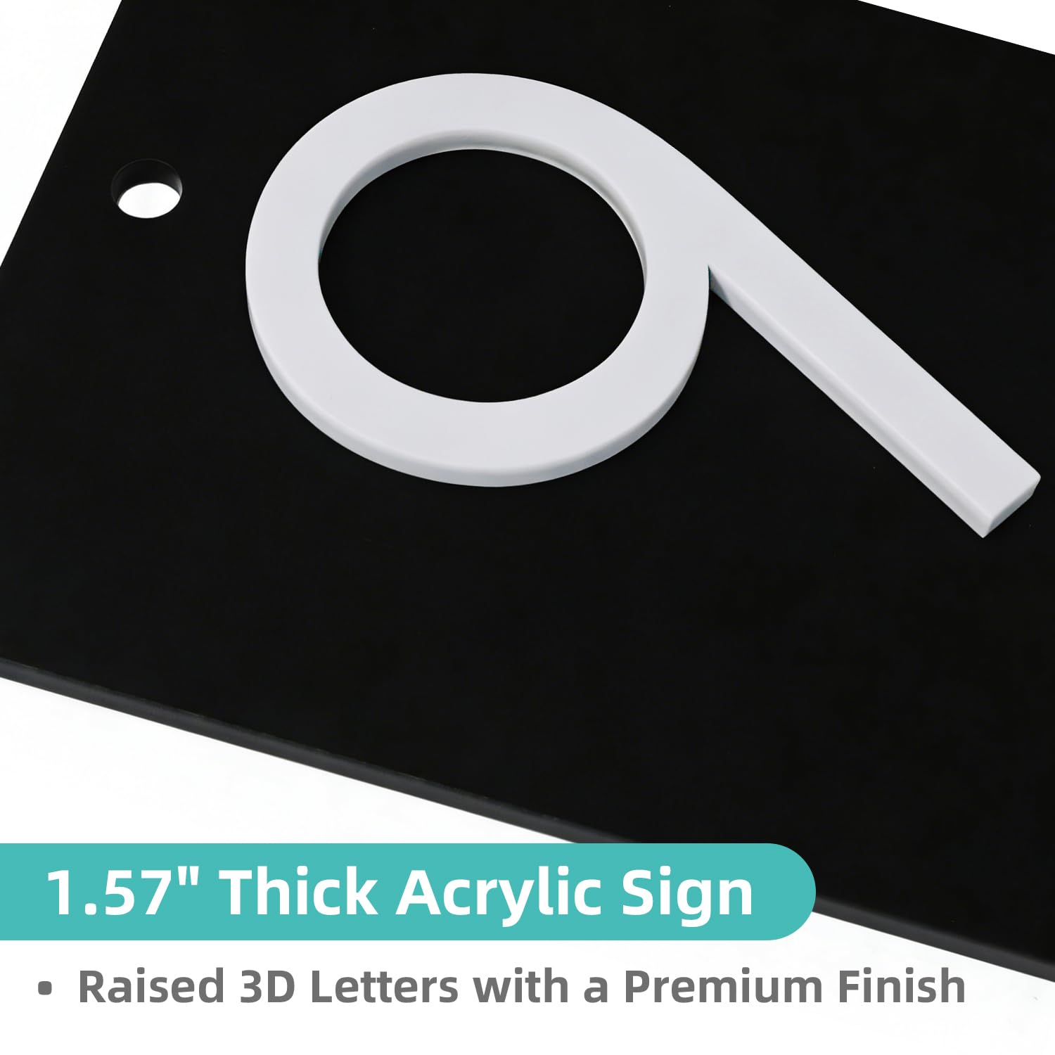 Custom Address Plaque- 3D Acrylic Large House Numbers Sign for Outside, 5mm Thick Modern Address Plaque with Raised Numbers- Personalized Address Sign in Vertical and Horizontal, Waterproof Matte Finish Door Number Sign for Outdoor Home Use - 5