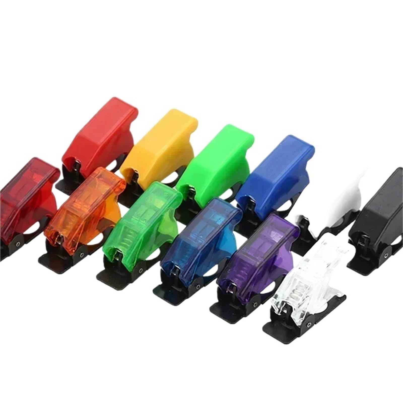 Auto Car Boat Truck 12 V LED Przełącznik, podświetlane światło 3pin ON Off 20A z bezpieczeństwem Aircraft Flip Up Cover Guard Red Green(fioletowy)