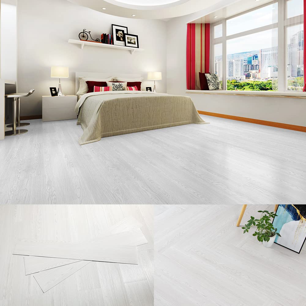 Amazon | フロアタイル 木目 置くだけ フロアシート PVCフローリング  