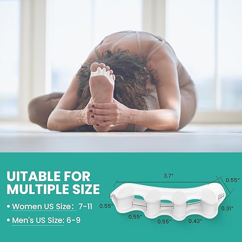 Miniatura 3 de Welnove Separadores de dedos para mujer, paquete de 8 alisadores de dedos de gel para corregir juanetes y aliviar el dolor de pies, espaciadores de
