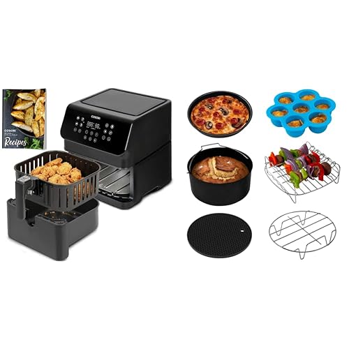 Air Fryer with Customizable 10 Presets & Shake Reminder,Cookbook(100 Recipes),Accessories