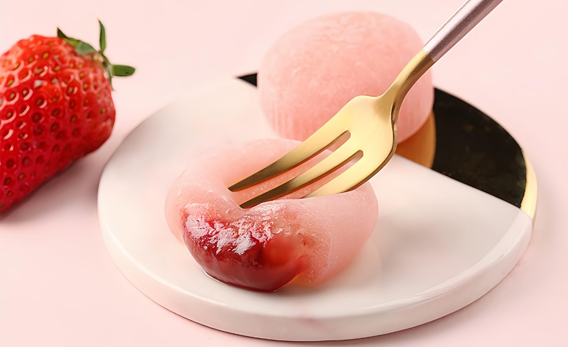 WSYLS Sandwich Mochi Set Gâteau de riz chinois Dessert asiatique délicieux Dessert moelleux et gluant 120G (fleurs de cerisier)
