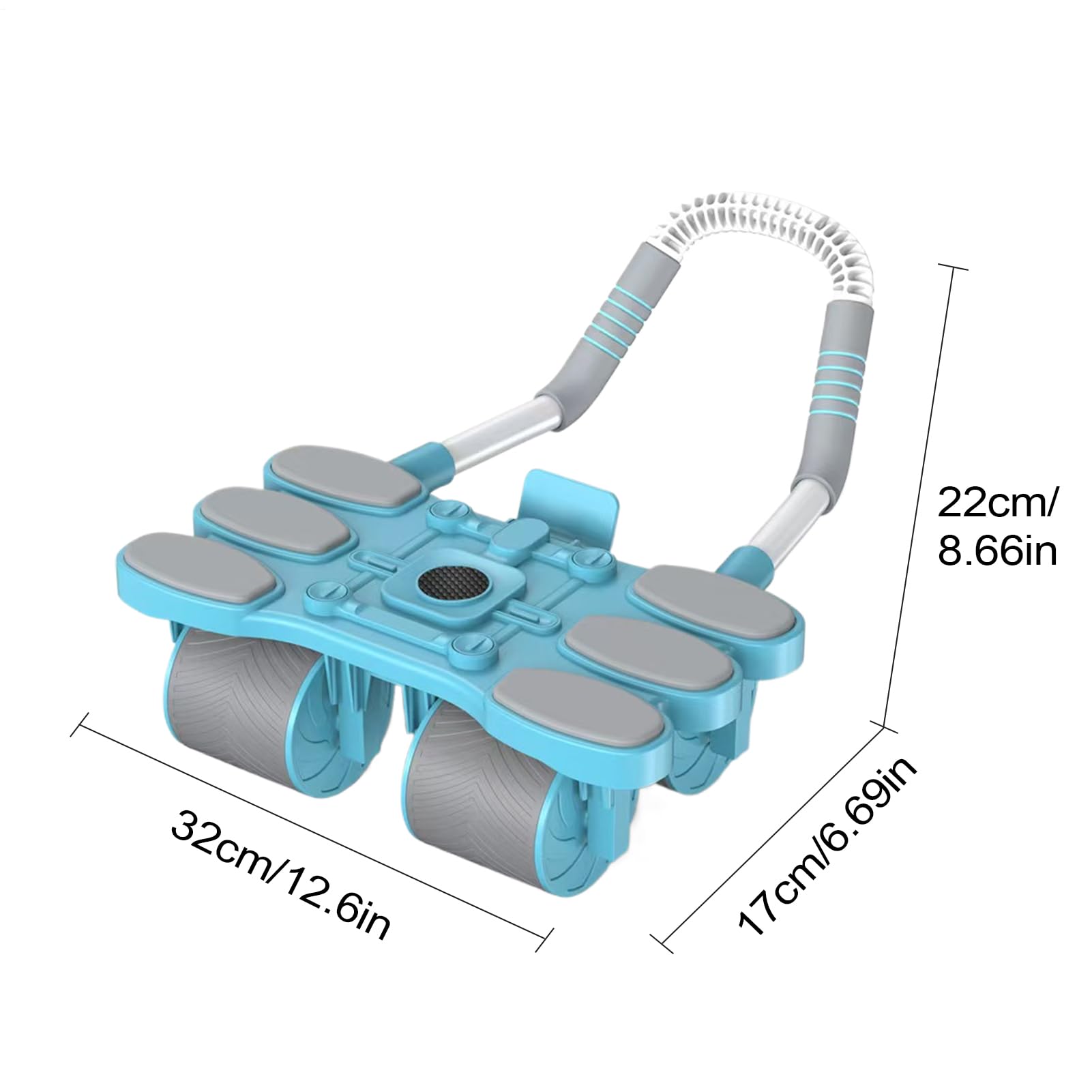 Ab Roller Wheel - 12,6-calowy trener Auto Rebound Core dla sportowców, antypoślizgowy uchwyt siłowy ze stabilnym podparciem, narzędzie do treningu fitness dla nastolatków dorosłych kobiet mężczyzn