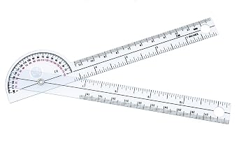 Scrubsmart Economy, Lightweight Plastic 6-3/4" Pocket Goniometer 180 Degrees EGM-425