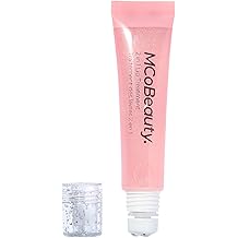 MCoBeauty - Glow and Treat 2-in-1 Lip Treatment - Birthday Cake Scent - Moisturising Lip Oil with Squalane and Roller Ball Applicator - Glossy Shine Finish - Holiday Essentials - 10ml