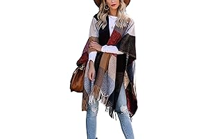 Women Buffalo Plaid Blanket Kimono: Cozy Comfort and Style