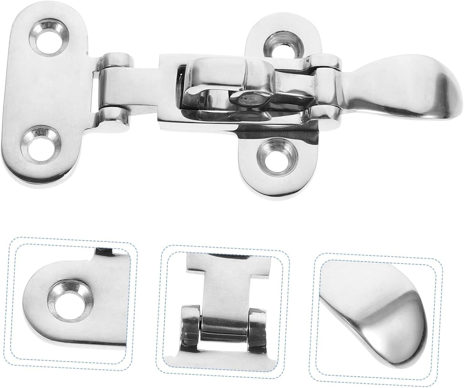 Loquet magnétique de porte blanc en lot de 2 verrous pour fermeture sécurisée d'armoire