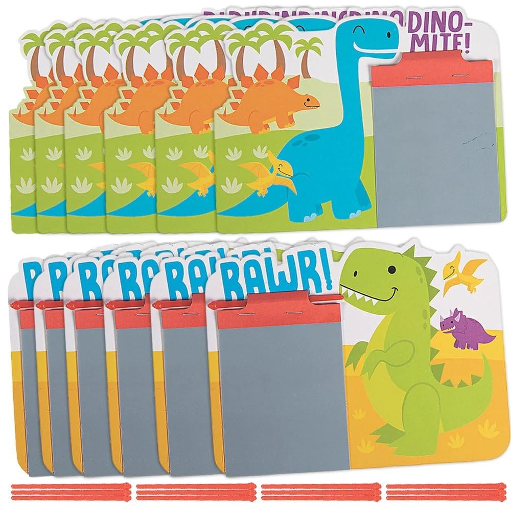 Fun Express Dinosaur Magic Screen - Stationery - 12 Pieces