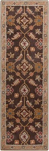 Surya CAE1083-268 Bordered Traditional Area Rug, 2-Feet 6-Inch by 8-Feet,
