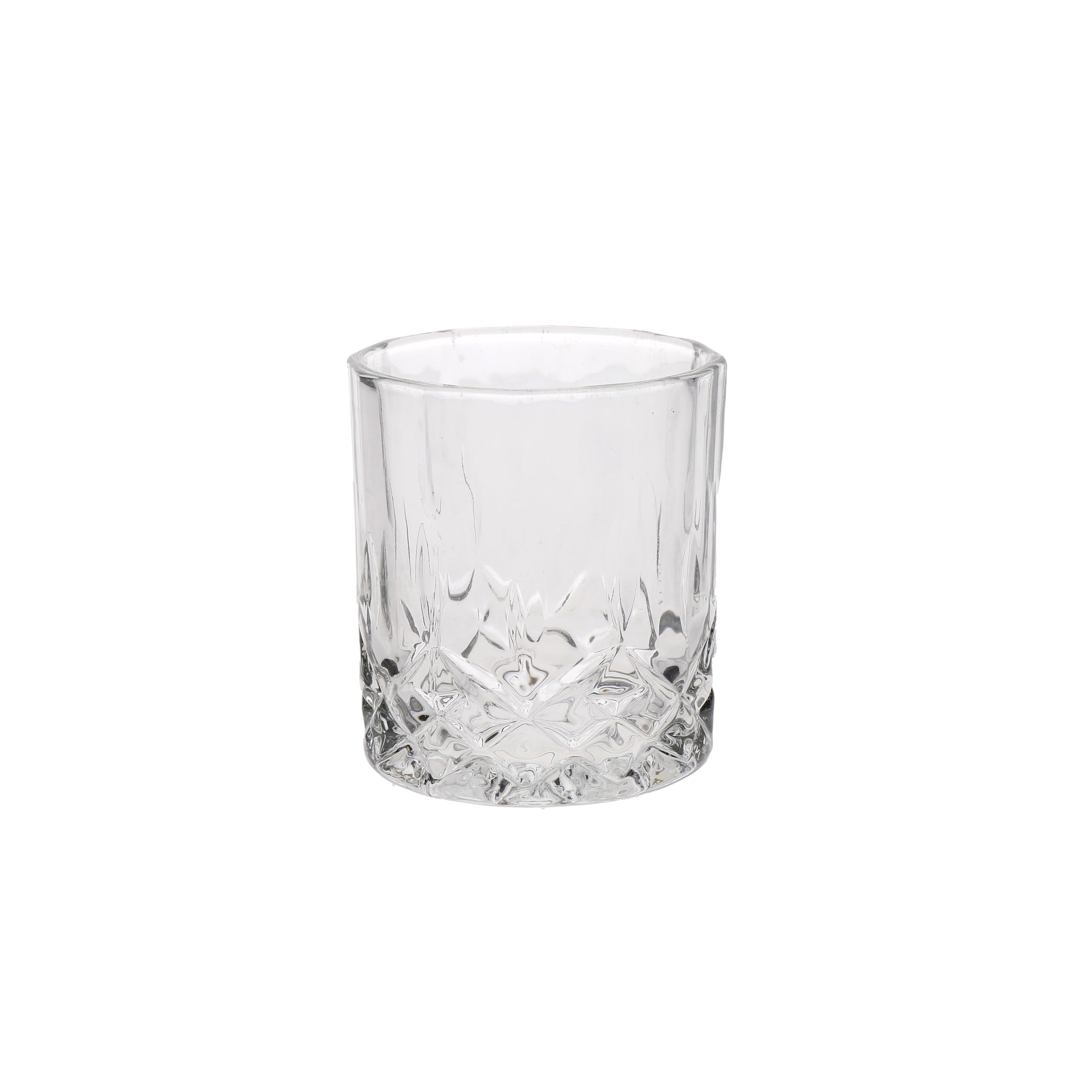 BarCraft Decanter per Whisky 900ml e set da Regalo, in Vetro Tagliato, 5 Pezzi, con Tappo in Silicone e 4x Bicchieri, 26 x 10 x 24cm