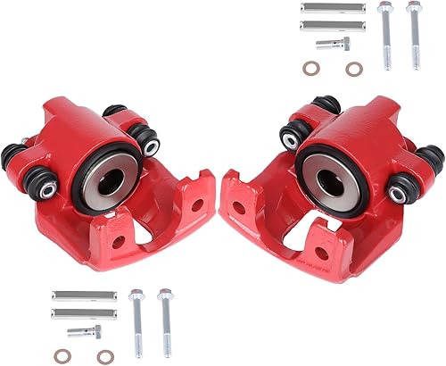 Miniatura 4 de SCITOO Pinzas de freno traseras izquierdas+derecha sin soporte 18-4678 18-4679 rojo compatible para Ford 1997-2004 para Lincoln 1998-2011