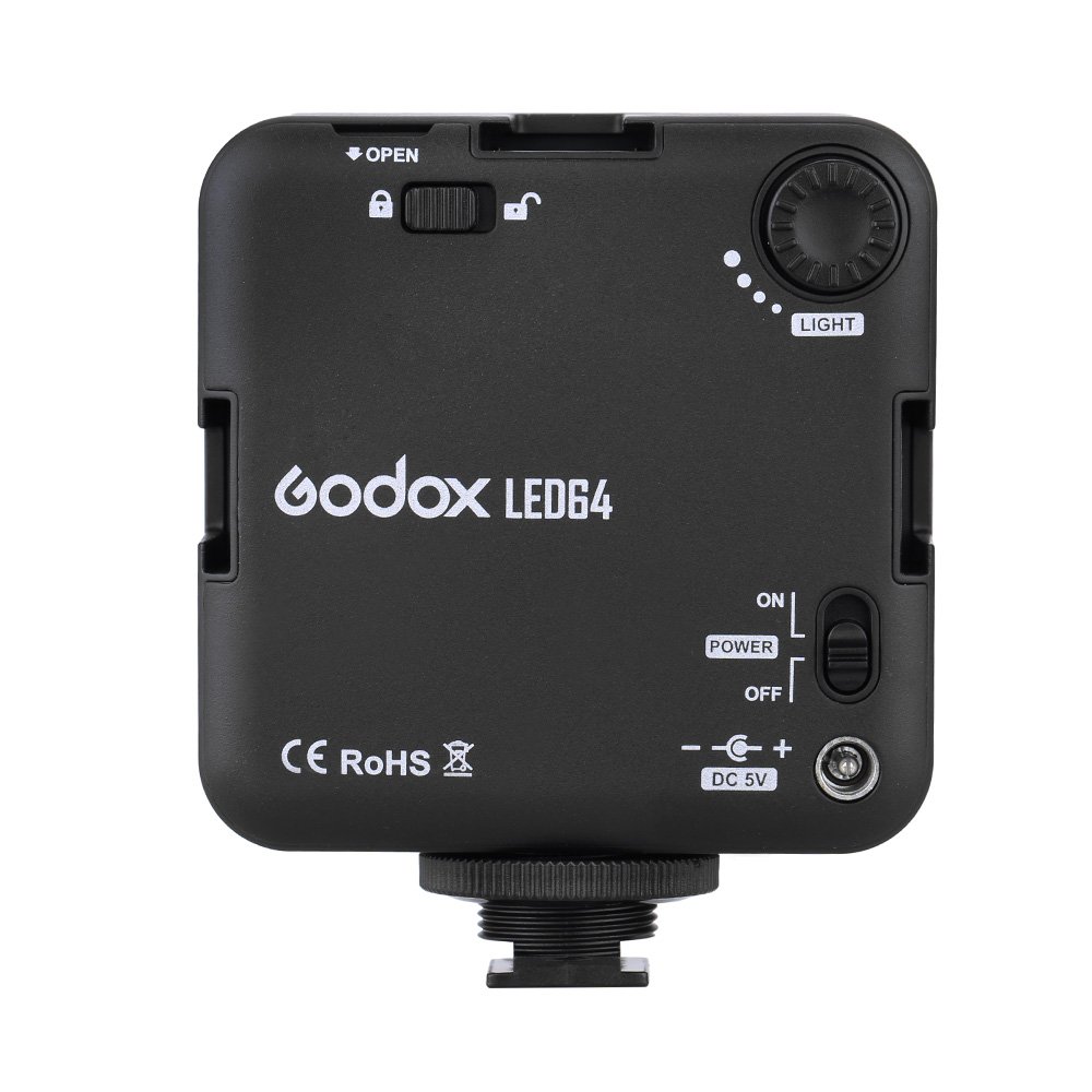 Godox 64 LED Camera Video Luce del Flash Per Canon Nikon DSLR 5500-6500K Controllo della Luminosità