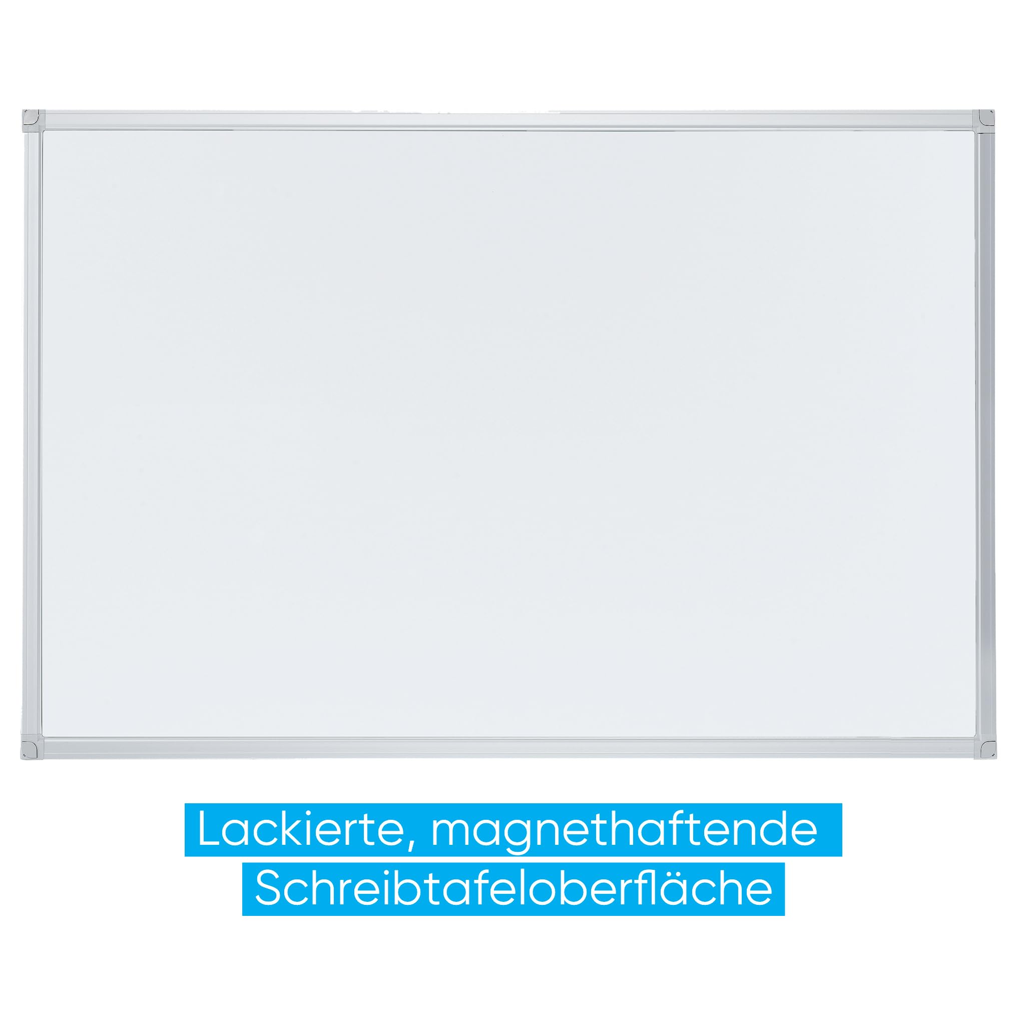 FRANKEN Magnetisches Whiteboard 150 x 100 cm, Magnettafel mit lackierter Stahl-Oberfläche, Schreibtafel inkl. FRANKEN Marker & Ablageschale, Für Büro, Home Office & Schule, Aluminiumrahmen, X-tra!Line
