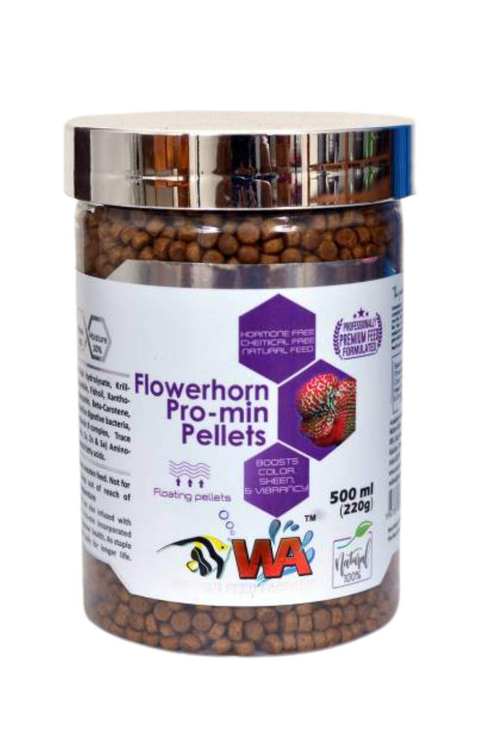 WA Flowerhorn Pro-min Pellets | 500 ml | Happy Fins