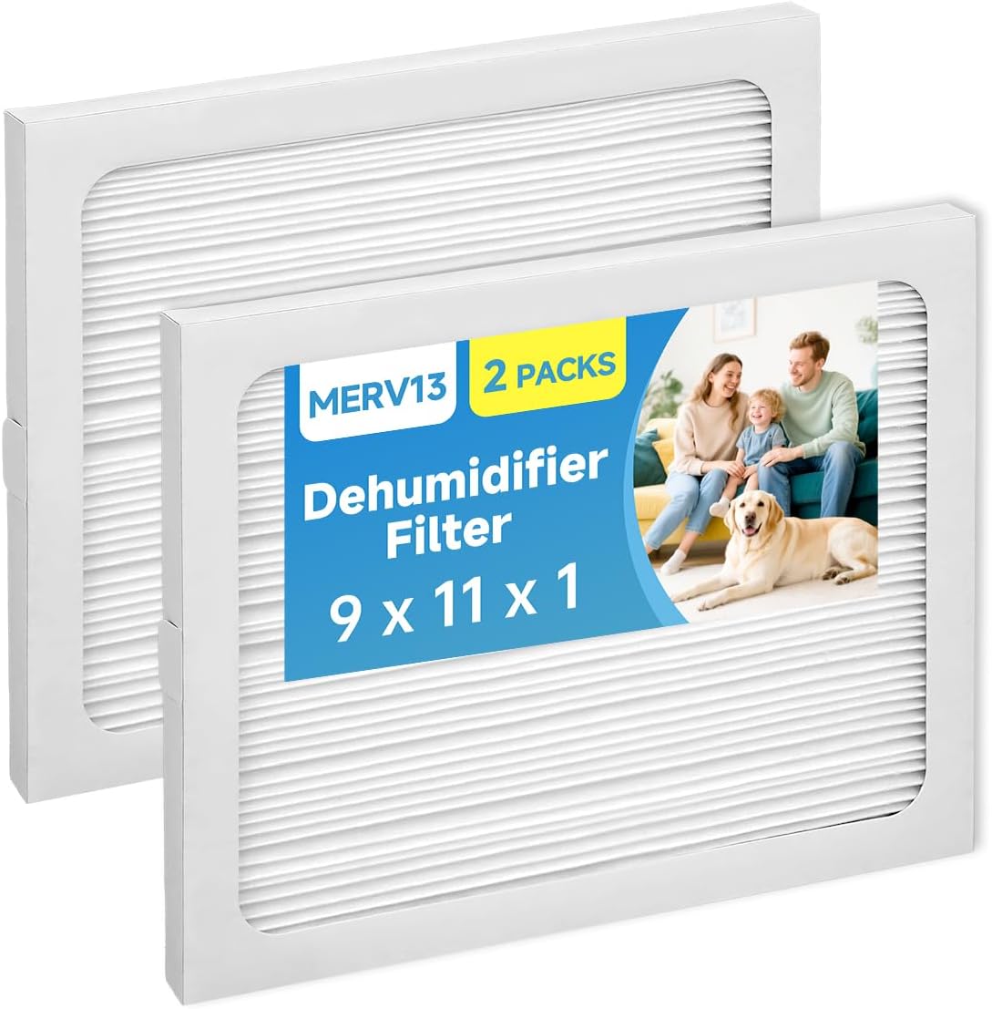 9 x 11 x 1 UA 65H Compact 2 Compact70 Replacement Dehumidifier Filter MERV 13 Compatible with Santa Fe Element dehumidifier Models 2 Packs