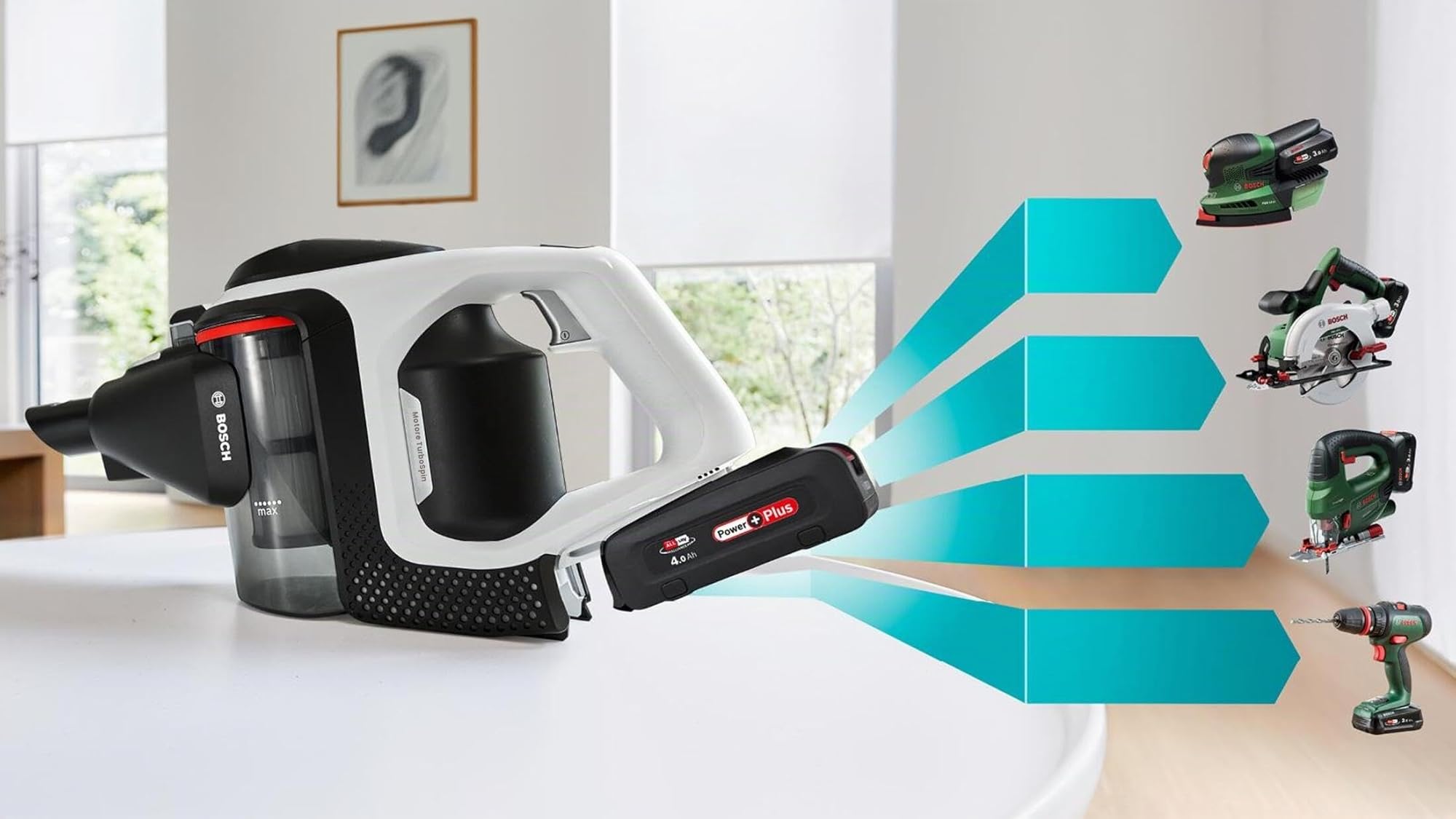 Bosch BHZUB1840 - Batteria di ricambio per tutti gli aspirapolvere senza fili, 18 V, con batteria da 4,0 Ah, adatta a tutti gli aspirapolvere senza fili, colore: nero illimitato