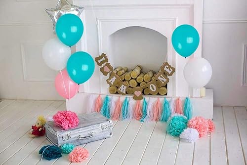 Miniatura 9 de Treasures Gifted 36 Light Green Balloons and 36 Teal Balloons