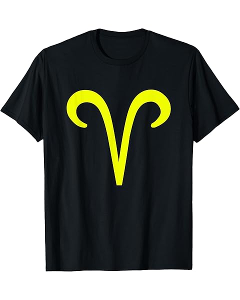 Vintage Aries Birthday Sign Zodiac Symbol Yellow T-Shirt