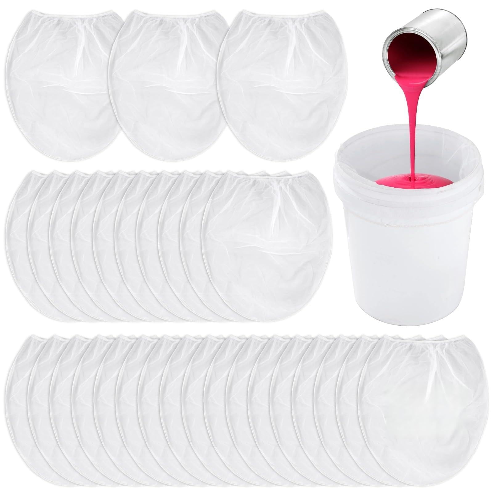 Sacs filtrants peinture 15L élastiques chaussette résine brassage