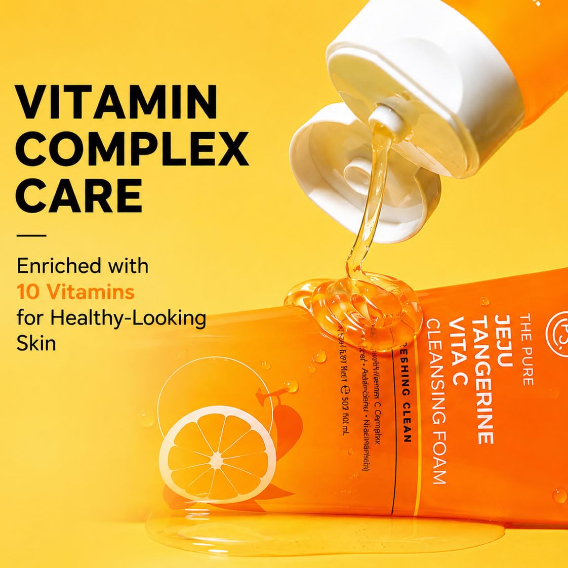 Amazon.com: PRETTYSKIN Vitamin Cleansing Foam with Jeju Tangerine