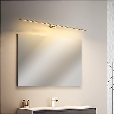 OUTFYT Draadloos Schilderijlicht, Lengte 680/980mm Moderne Led-verlichting Lampen for Badkamer Schansen Wandlamp for Woonkamer Slaapkamer Studeerkamer Overal Verlicht (Color : Warm white, Size : BLACK_680M photo 3