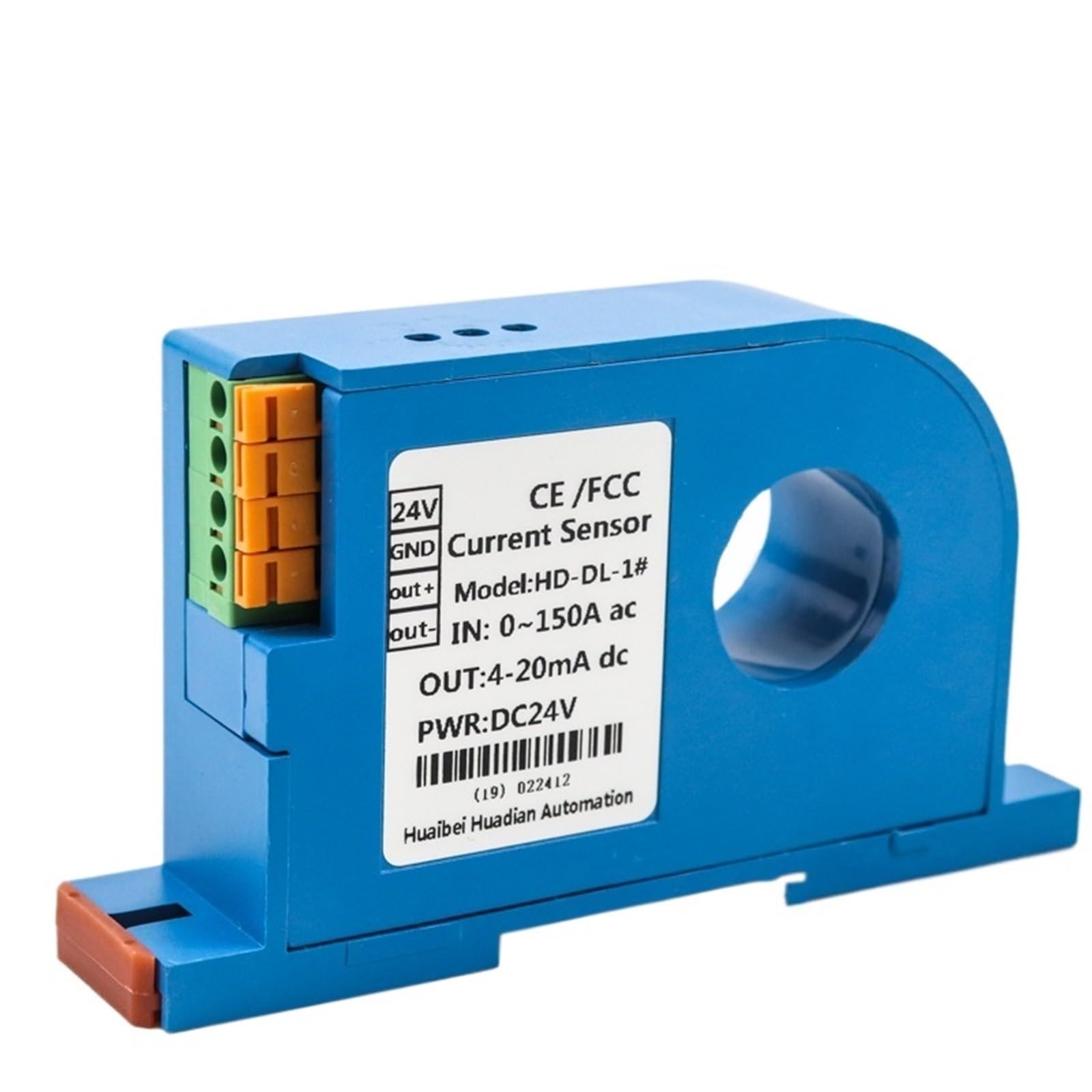Sensor transductor de corriente AC/DC de 0-400A con salida analógica de 4-20mA para PLC 6