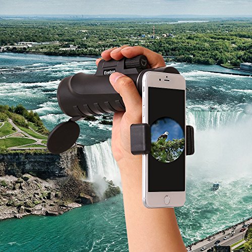 DECDEAL Telescópio de escopo monocular multi-revestido portátil com suporte para smartphone 10x42 co