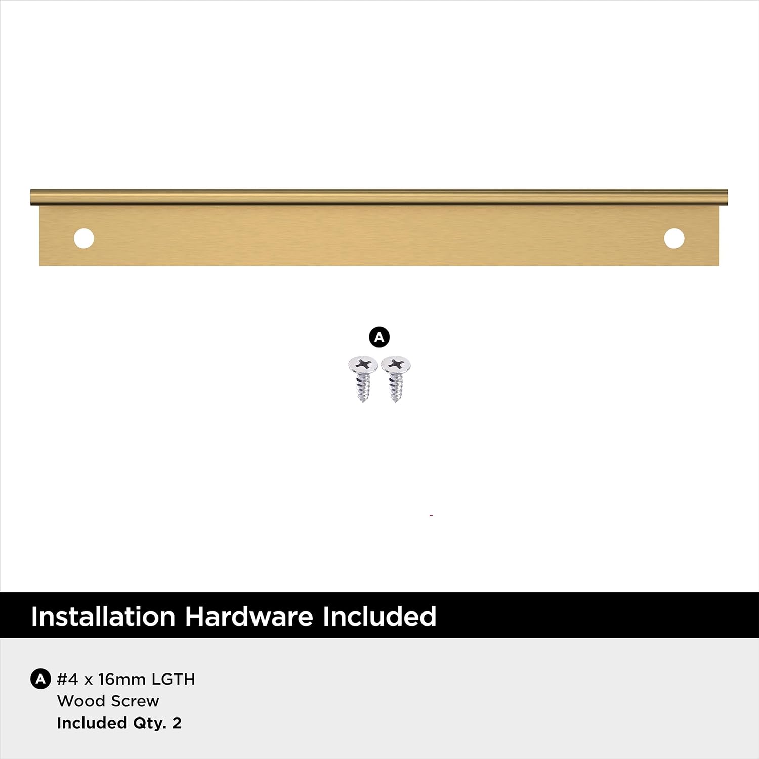 Amerock Streamline II 6 inch (152mm) Length Champagne Bronze Cabinet Edge Pull - 10 Pack