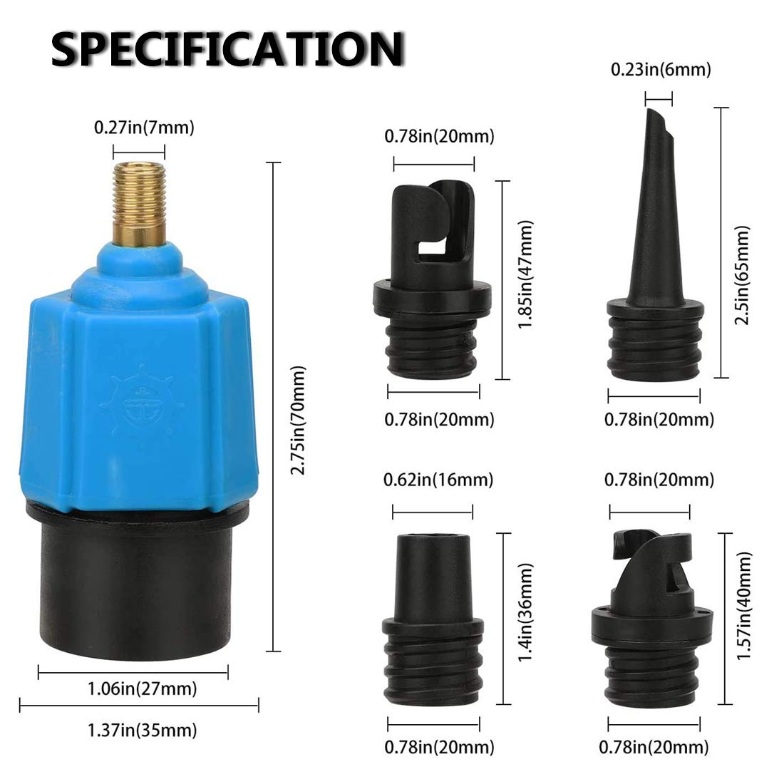 Buy SUP Electric Pump Adaptor Compressor Air Valve Converter
