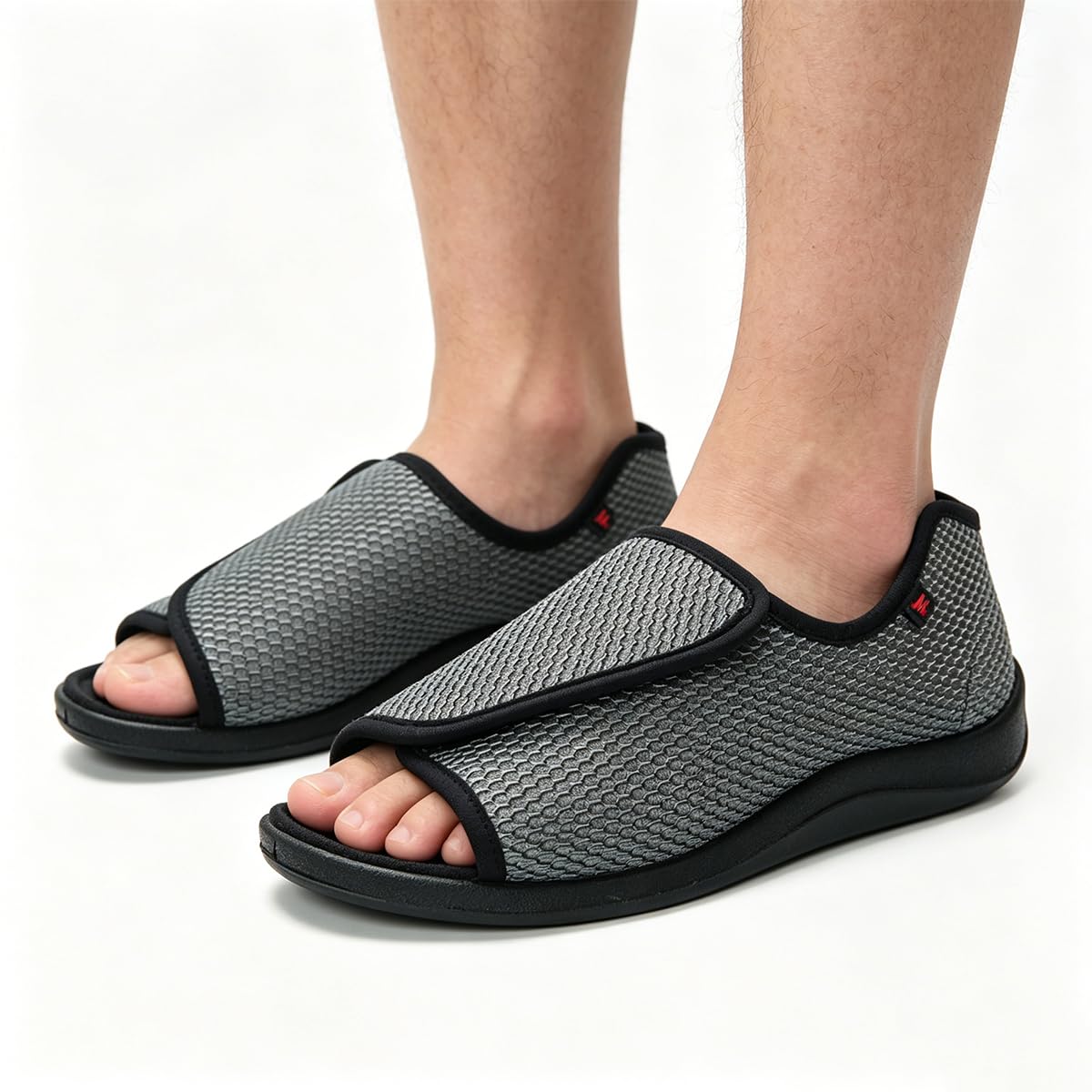 Sandali per Diabetici Uomo Leggero Scarpe da Ortopediche Riabilitativi Casual Extra Larghe Pantofole per Piedi Gonfi