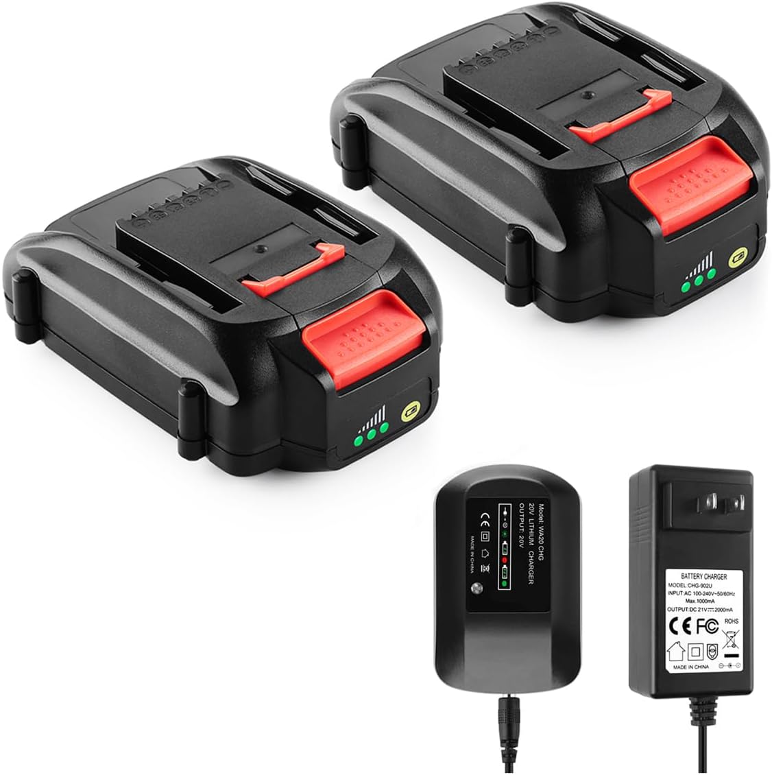 Lithium Battery Charger For Worx Weed Eater Worx Weed Eater 2PACK